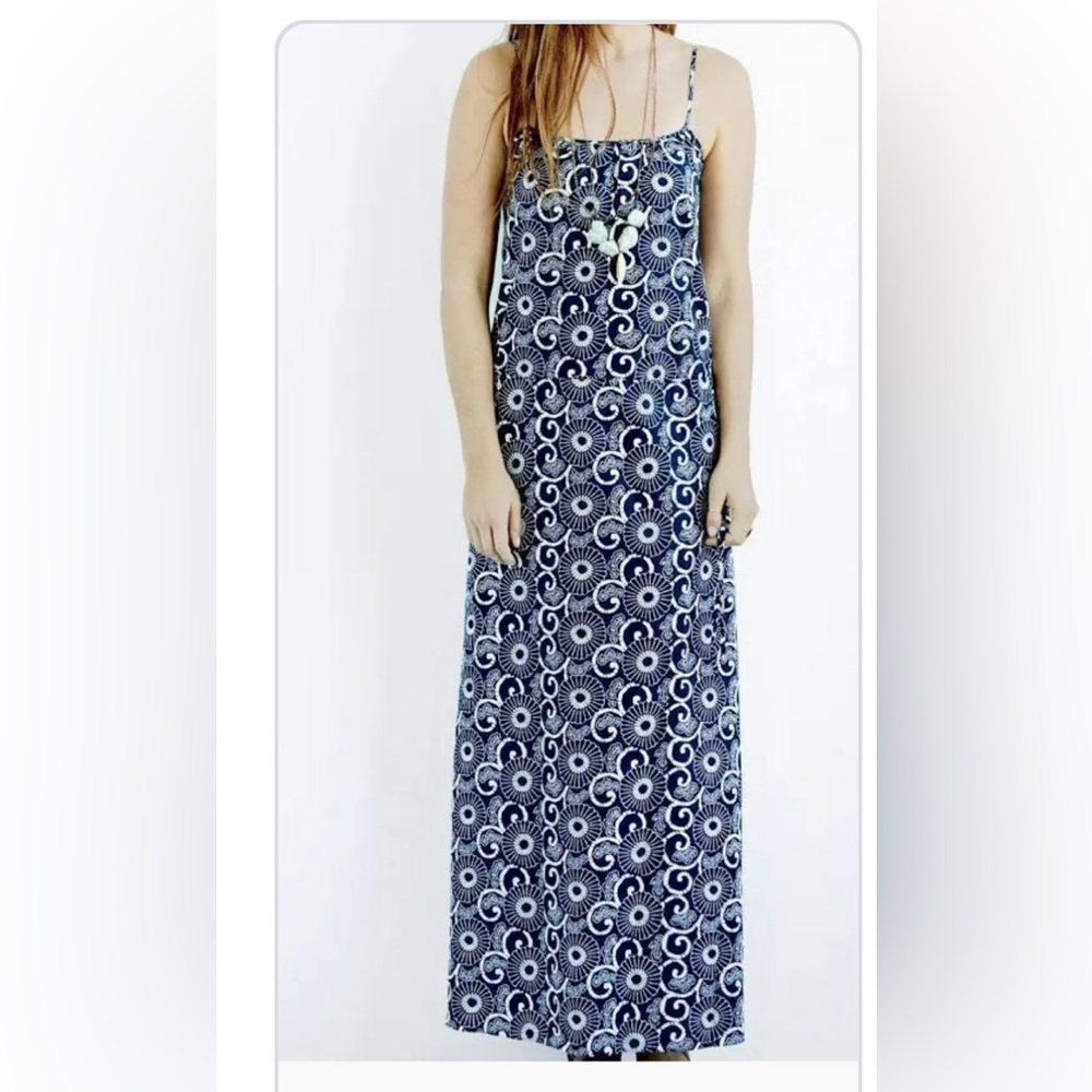 NWT Faherty Blue Maxi Sun Dress